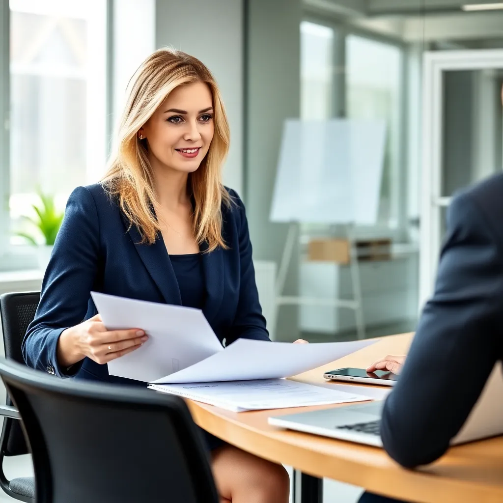 Professional die een loopbaanplan bespreekt met een carrièrecoach