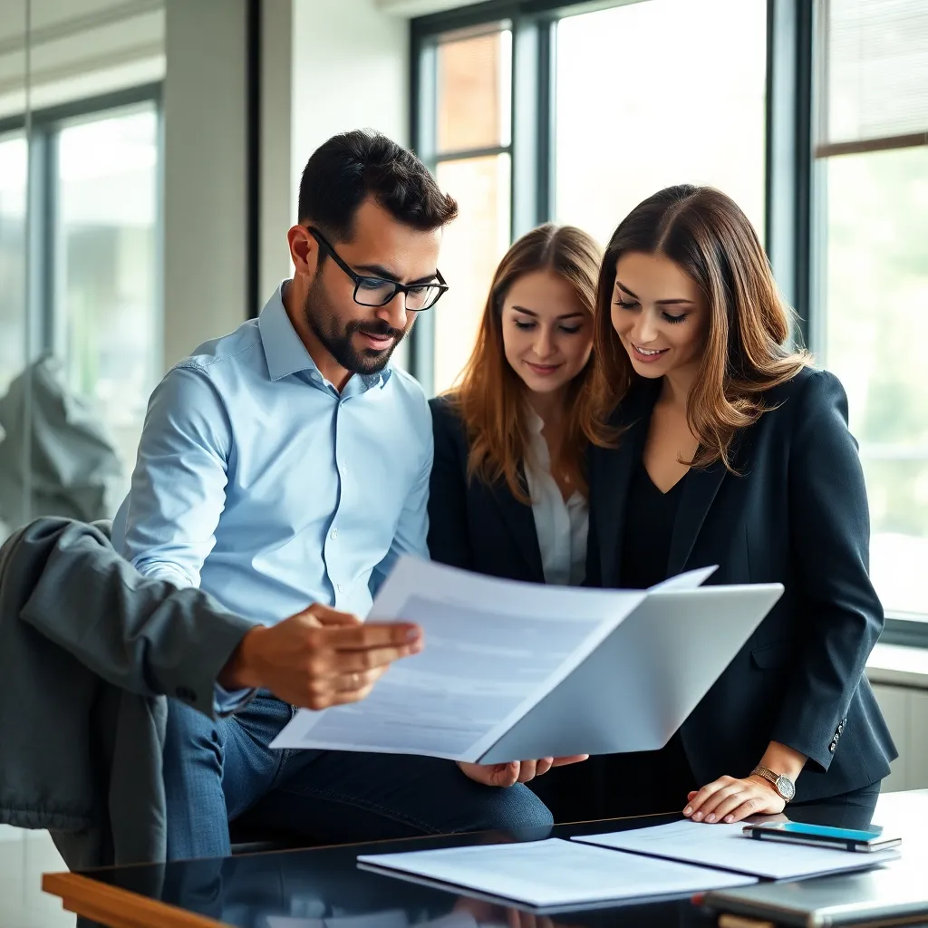Professional die een carrièreplan ontwikkelt met aantekeningen en laptop