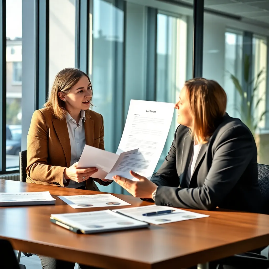 Professionals die samenwerken aan een carrièreontwikkelingsplan in een modern Nederlands kantoor