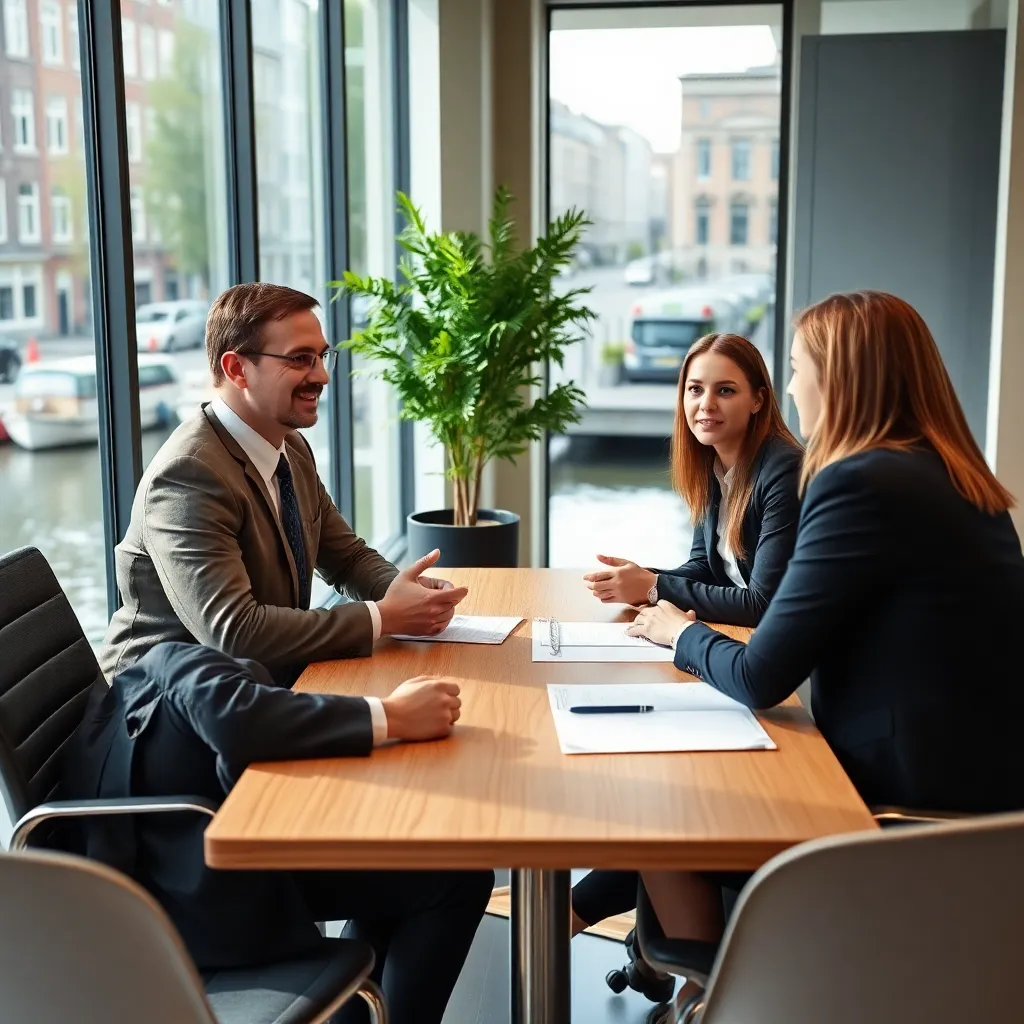 Nederlandse professionals in zakelijke bespreking